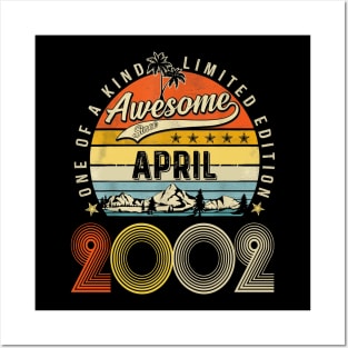 Awesome Since April 2002 Vintage 21st Birthday Posters and Art